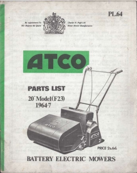 Atco Battery Electric 20" (F23) - Parts List